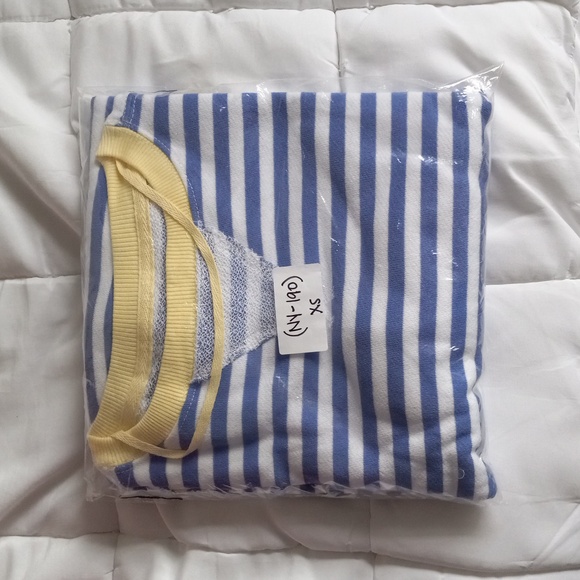 NWOT Free People Classic Striped Oversized Crewneck - Picture 5 of 7